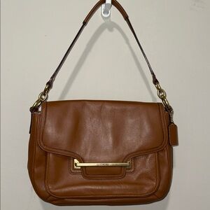 Vintage Coach Tan Leather Shoulder Bag